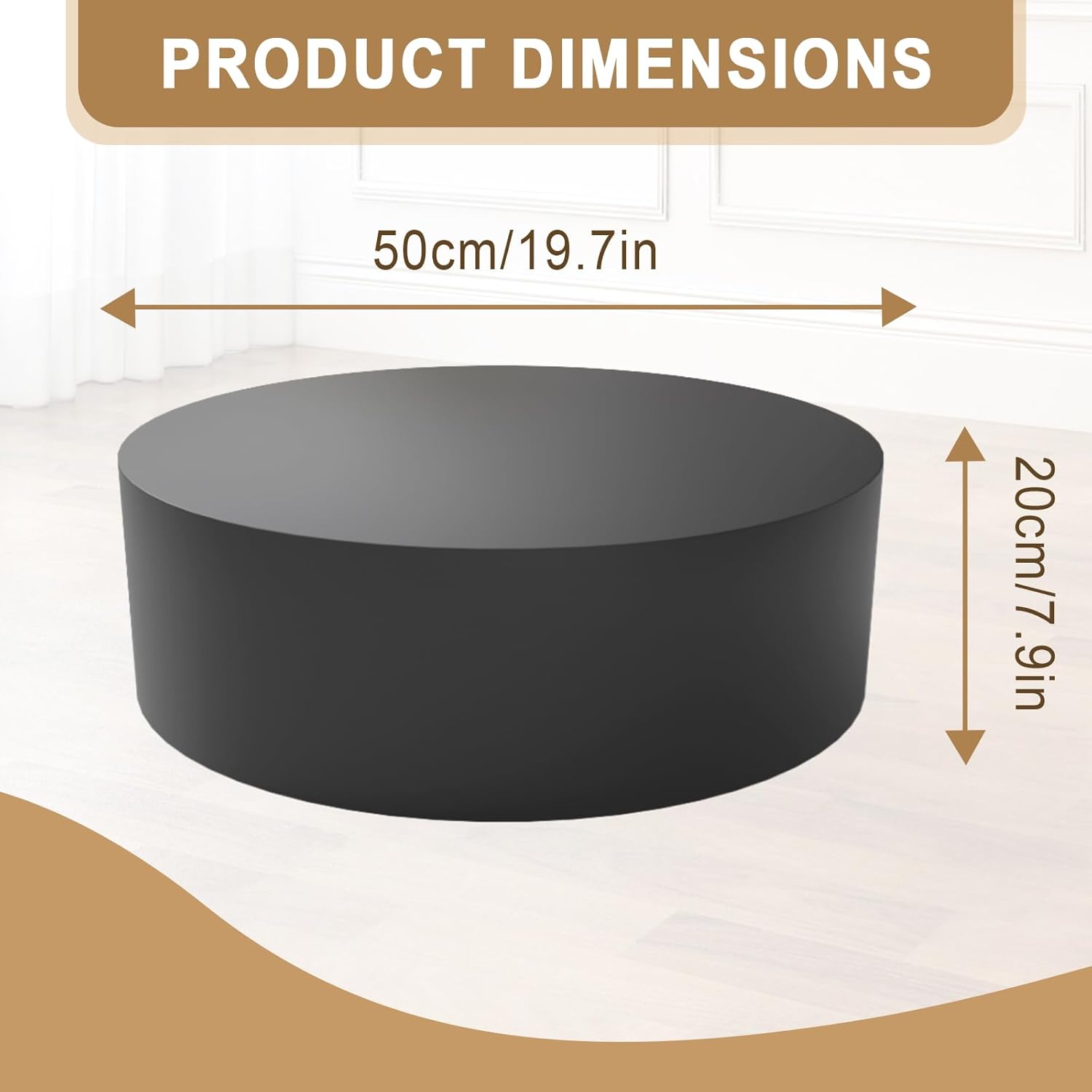 Jueraori Black Round Display Pedestal Stand