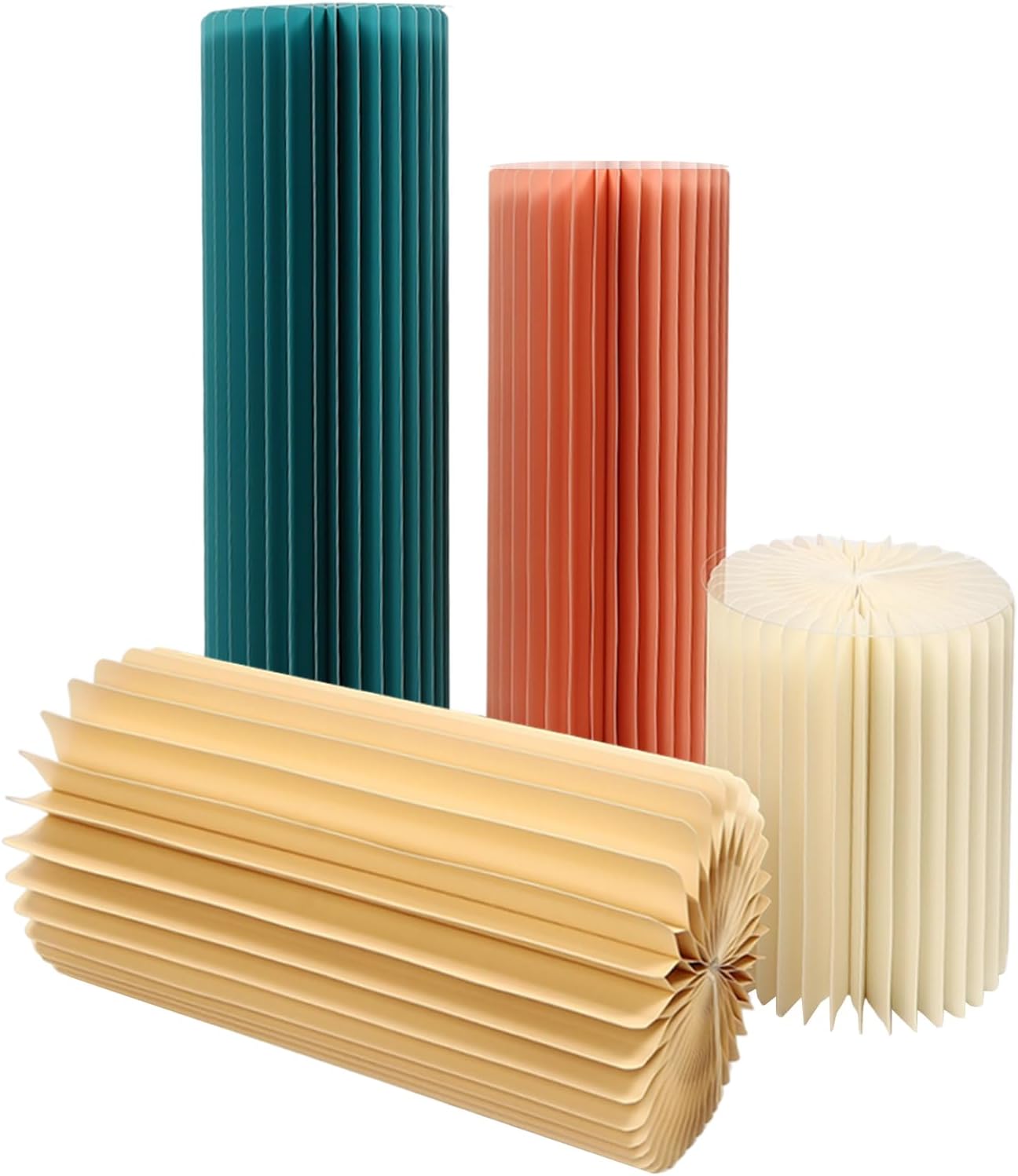 4PCS Light Pink Cylinder Pedestal Stand for Decorations