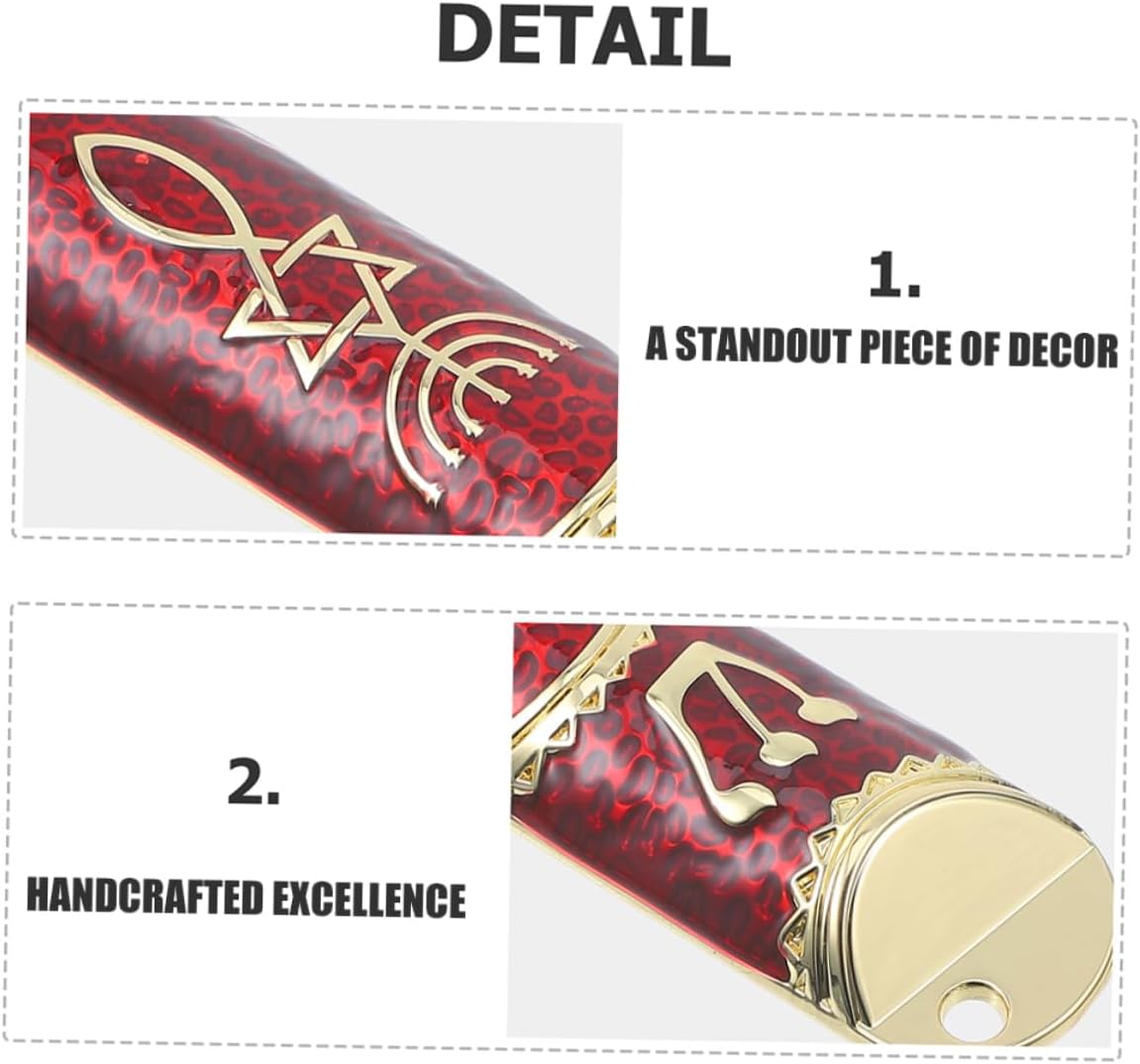 2 Sets Elegant Metal Mezuzah for Home Blessings and Spiritual Protection