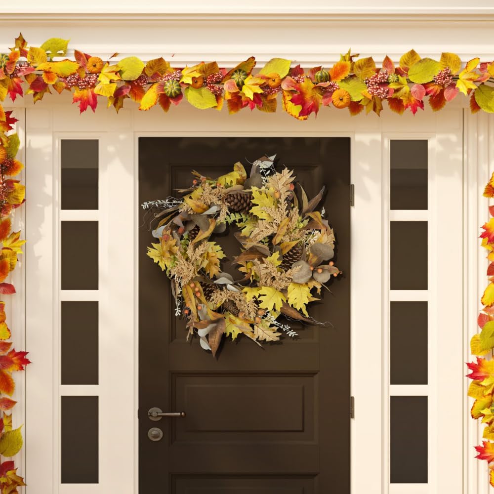 SAFAVIEH 30 Inch Artificial Oak Leaf Wreath
