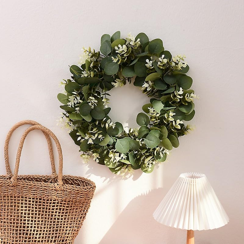 Gold Money Grass Flower Wreath for Doors and Windows