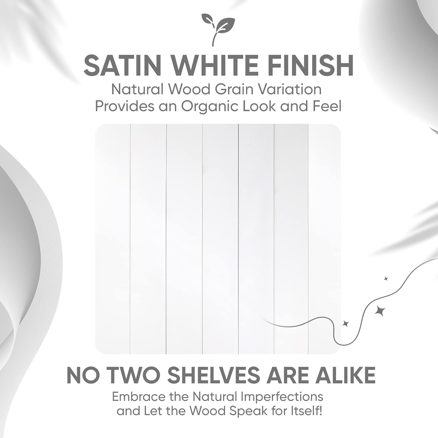 Homeforia White Floating Shelves 16 Inch Set of 2