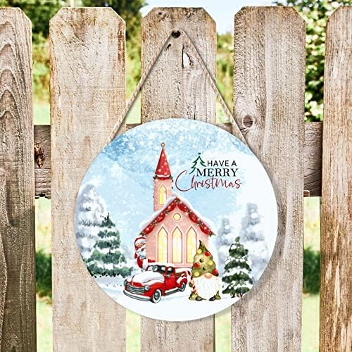Farmhouse Door Hanger with Pine Tree Wood Sign