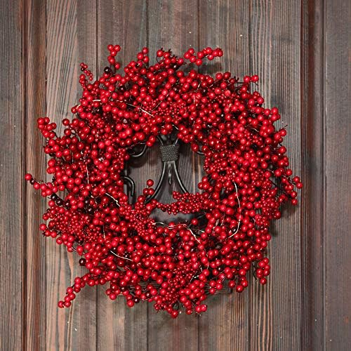 22 inch Red Berry Christmas Door Wreath