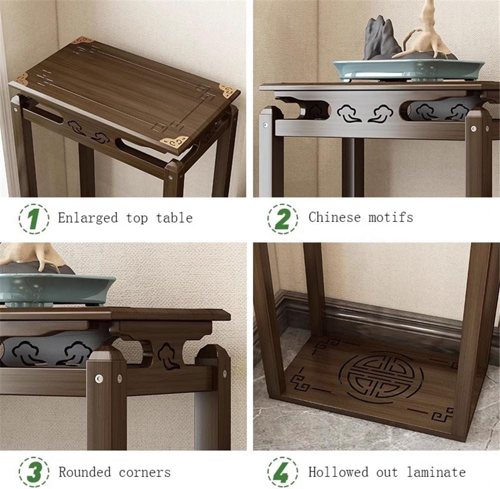 Elegant Bamboo Pedestal Stand for Home Decor