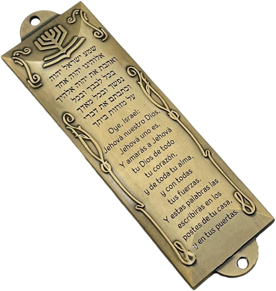REDYY Door Plaque Spanish Style Antique Metal Mezuzah