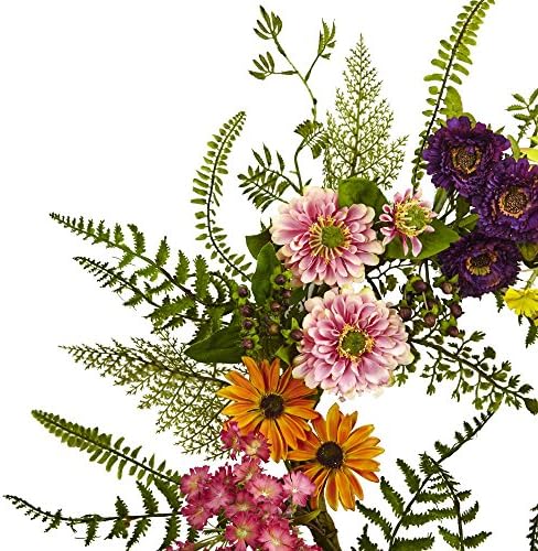 Nearly Natural Artificial Mixed Flower Wreath 1