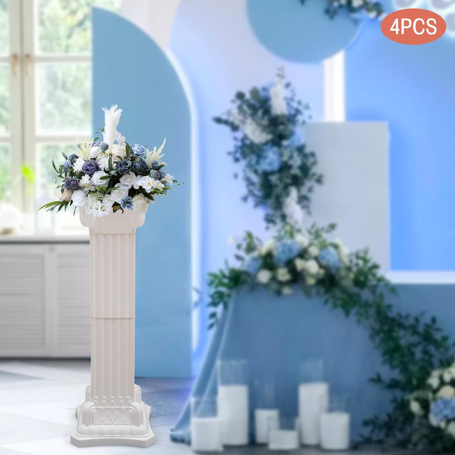 Roman Columns Plastic Wedding Stand 4Pcs Decor