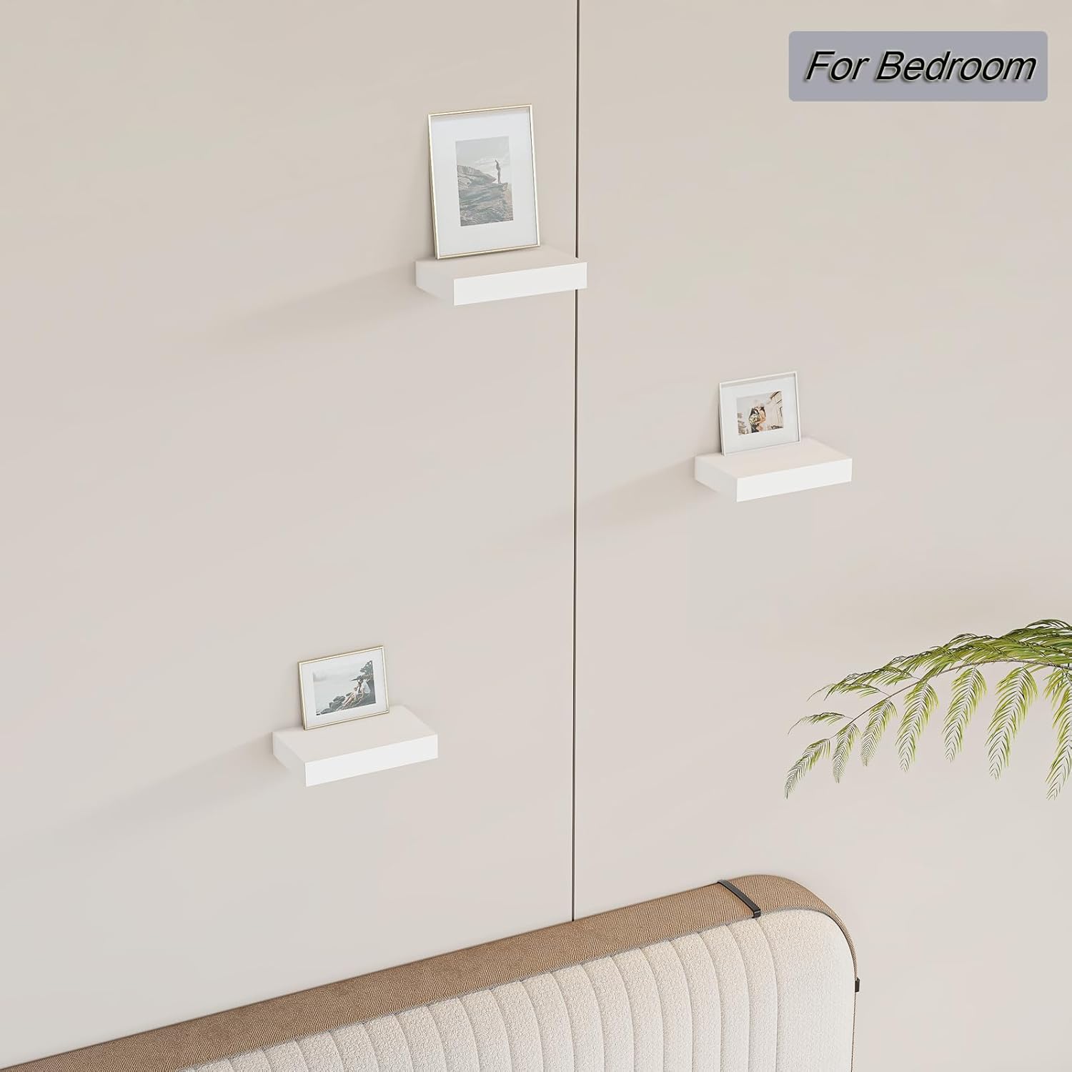 HAO Set of 3 White 6 Inch Floating Shelves