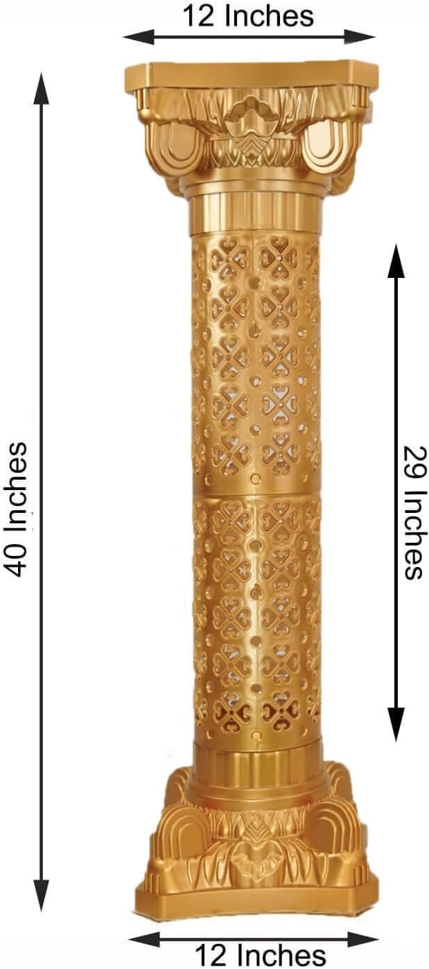 Efavormart 4 Pack Gold Venetian Inspired Pedestal Stand