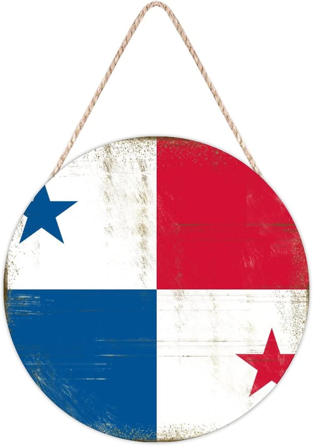 Farmhouse Door Hanger with Panama Flag Design