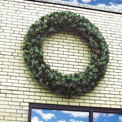 National Tree Company Pre-Lit Artificial Christmas Wreath 60 Inches