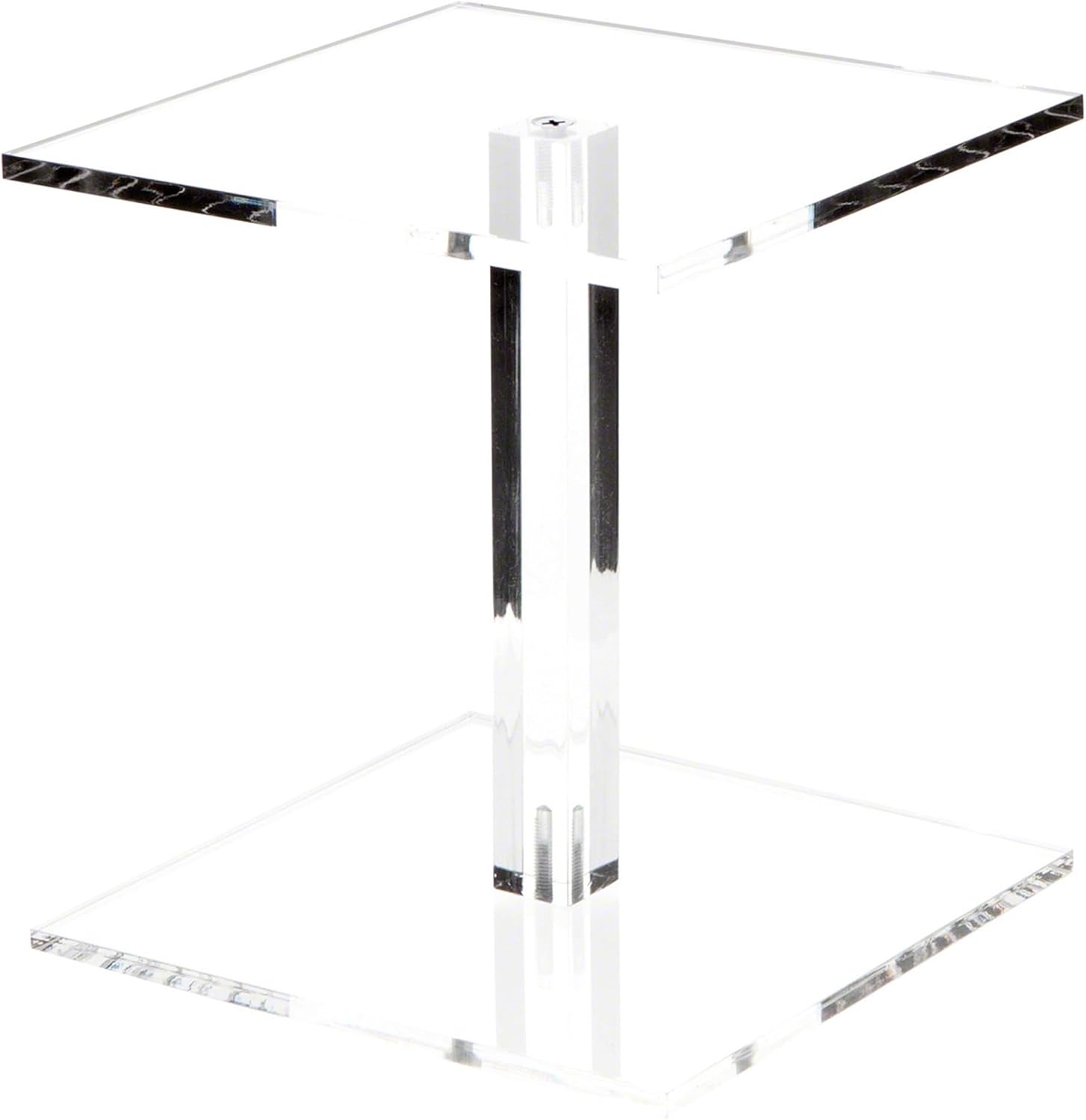 Plymor Clear Acrylic Square Pedestal Display Riser