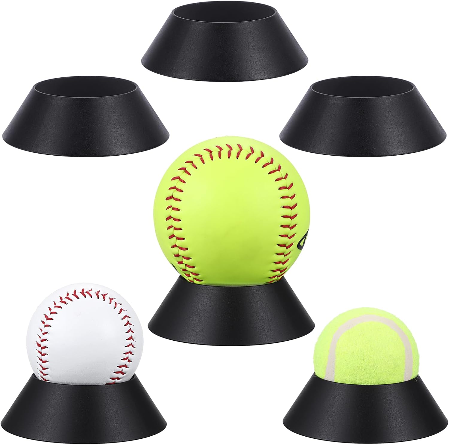 Hipiwe 6 Pack Ball Display Stand for Sports Balls
