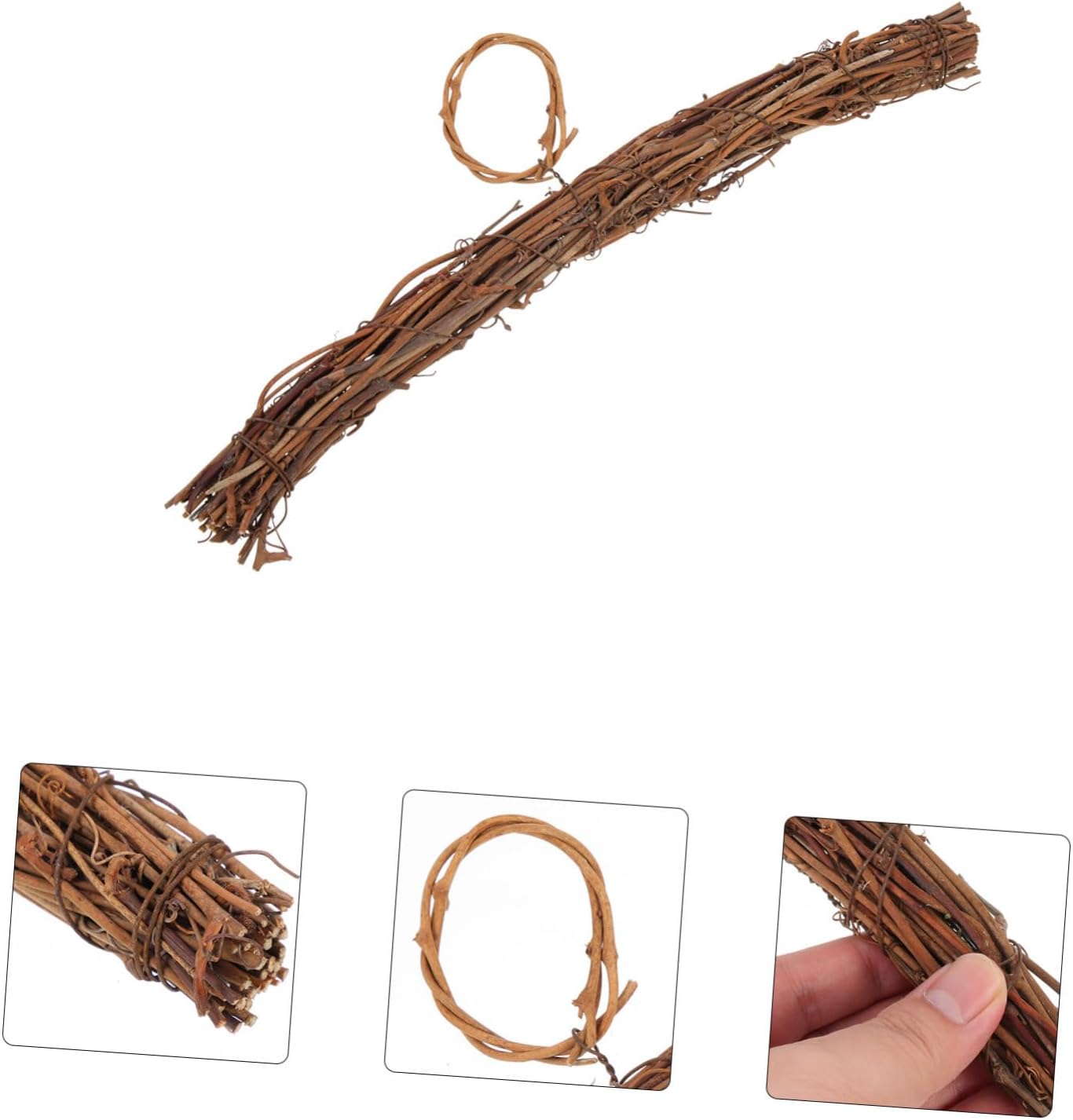 Cabilock Heart Shaped Rattan Wreath Hanger Front Door Decor