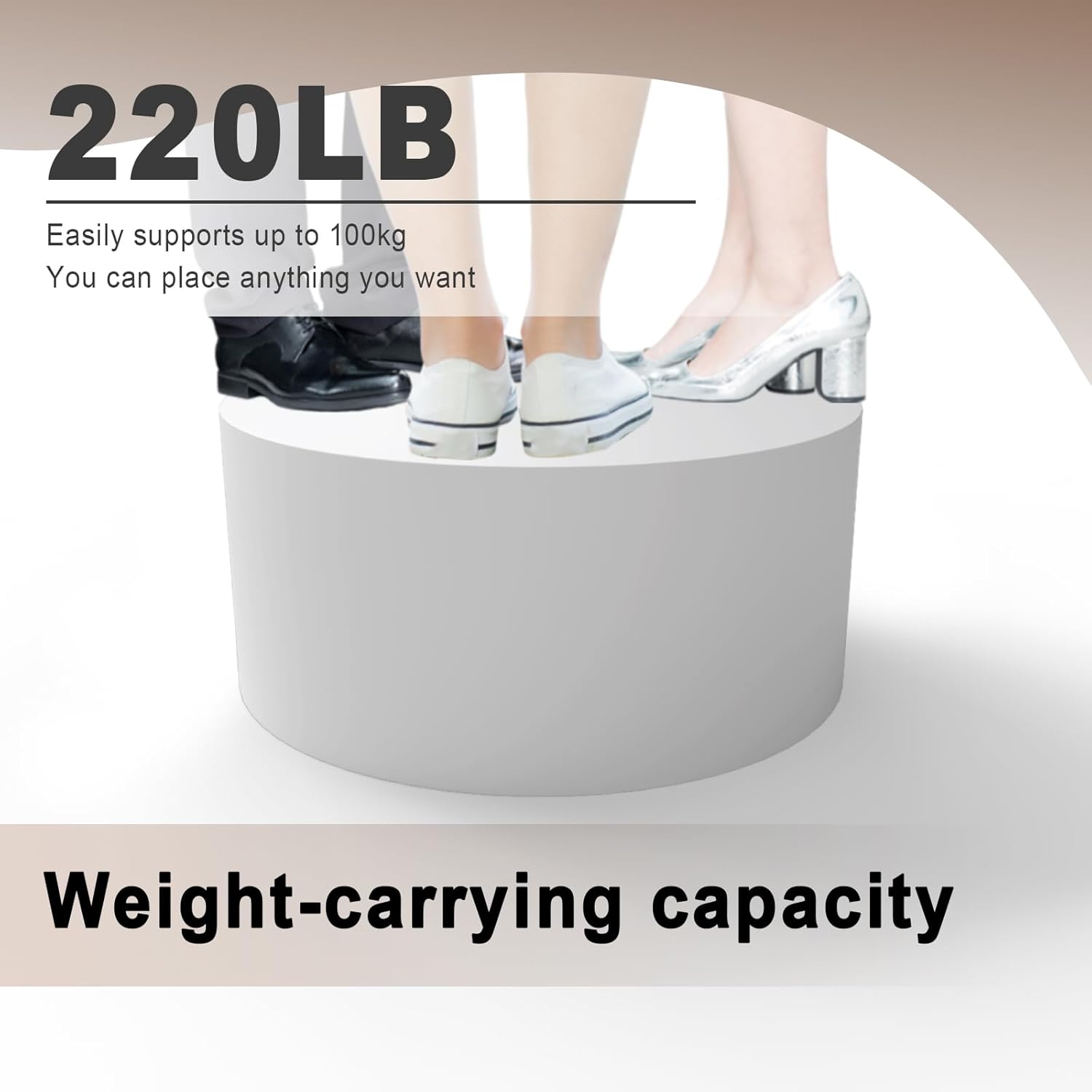 Round Mannequin Display Pedestal Stand White 197x118in