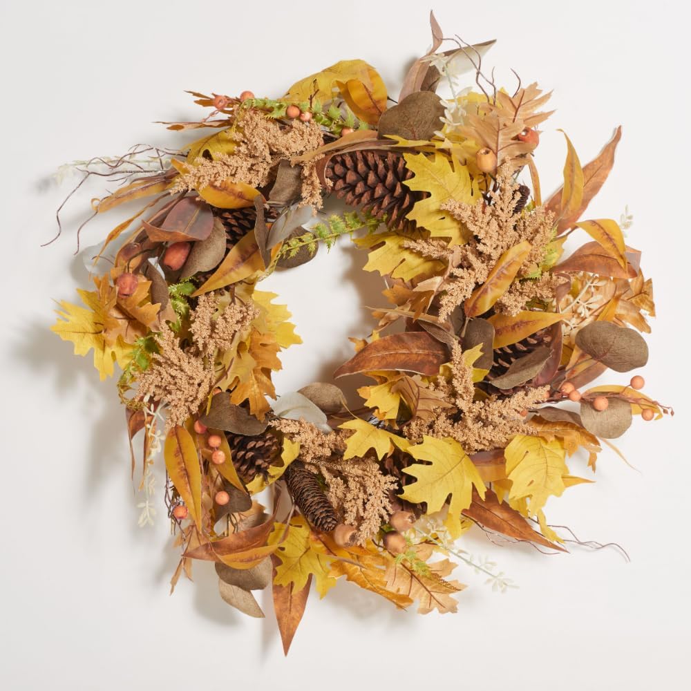 SAFAVIEH 30 Inch Artificial Oak Leaf Wreath