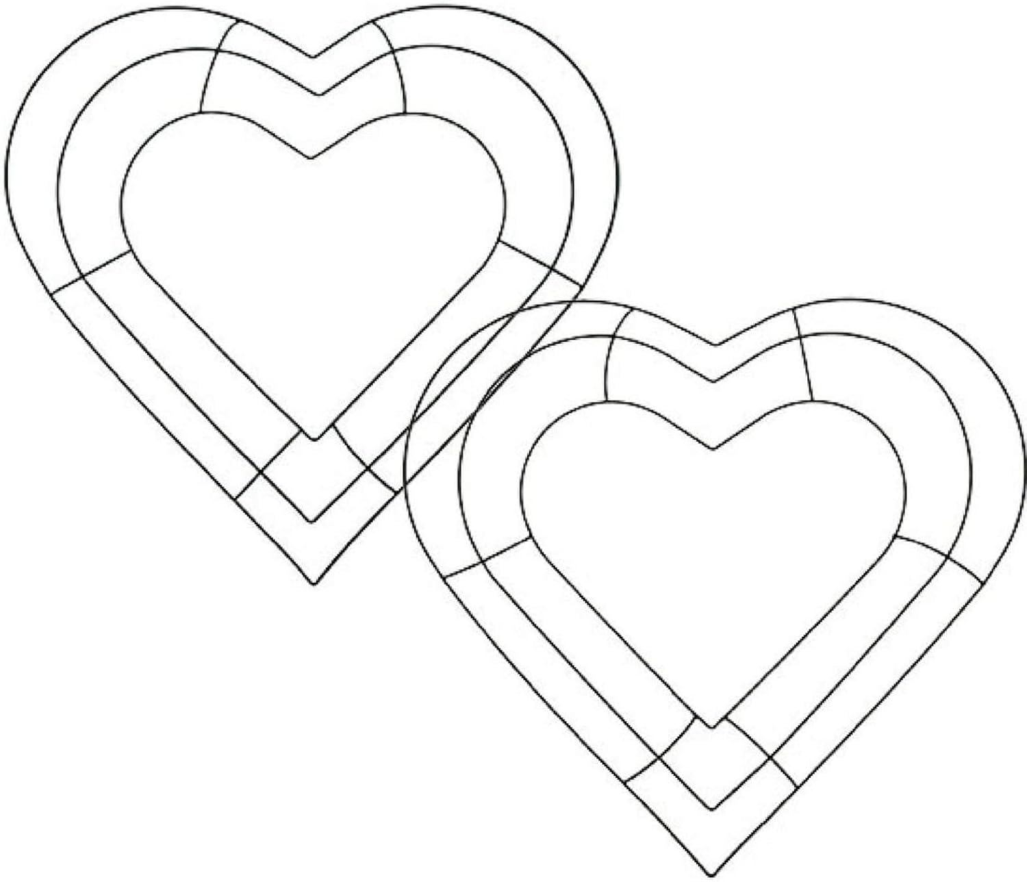 12 Inch Heart Shaped Wire Wreath Set of 2