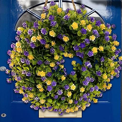 Cakina Spring Summer Purple Yellow Wreath Set