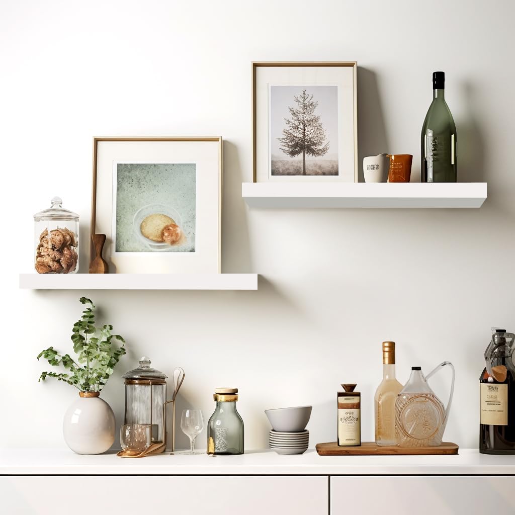 LaVie Home Floating Shelves Set of 3 Modern White