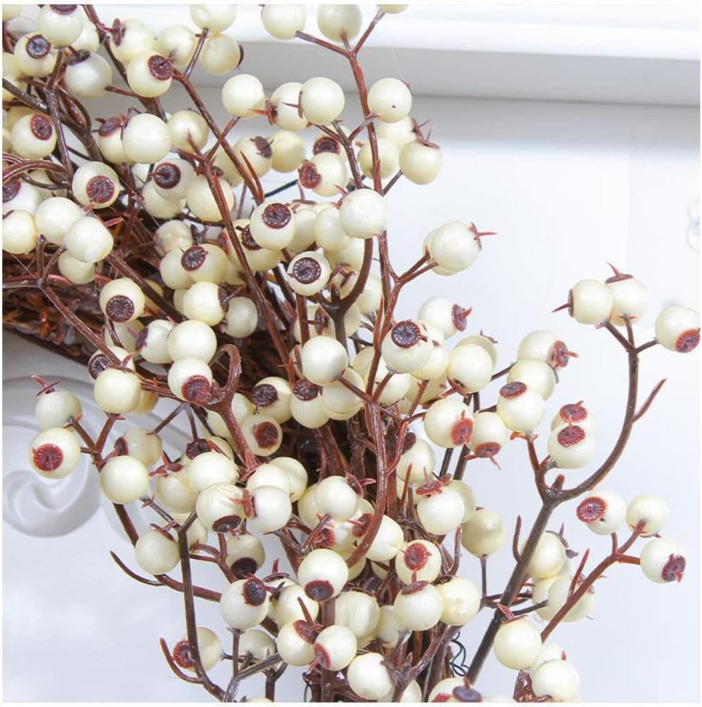 157 Inch Christmas White Berry Wreath Door Hanging