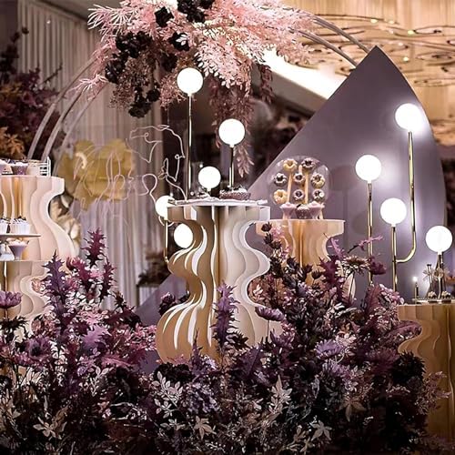 WOQLIBE 3pcs Cylinder Pedestal Stands for Parties