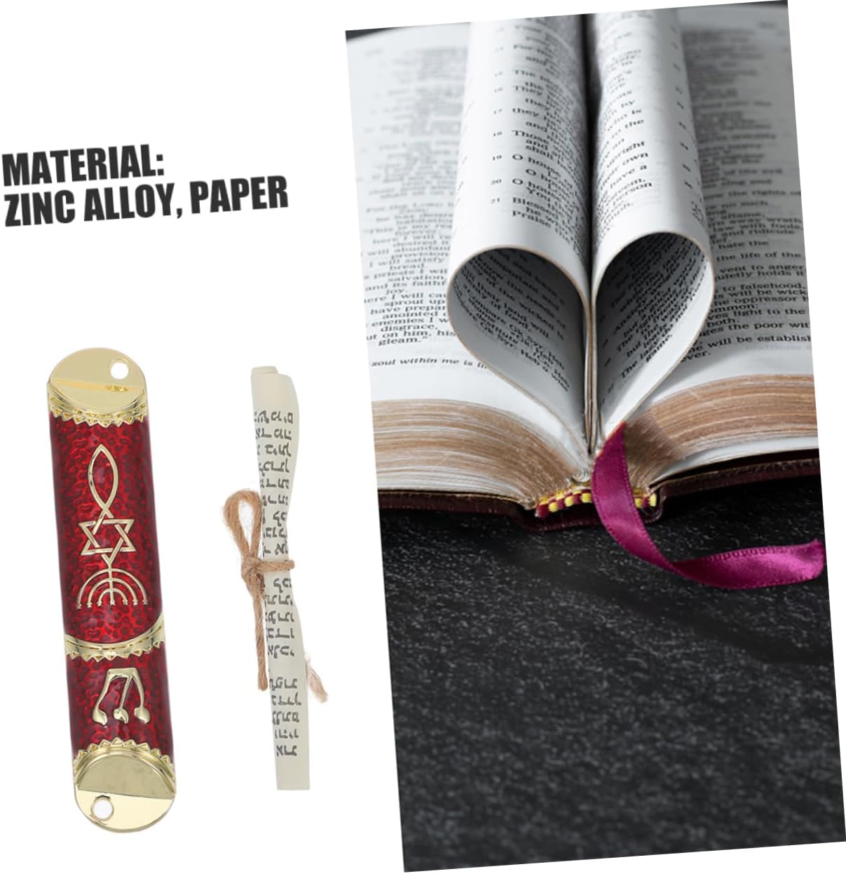 Ciieeo 2 Sets Metal Mezuzah Scroll Door Ornament