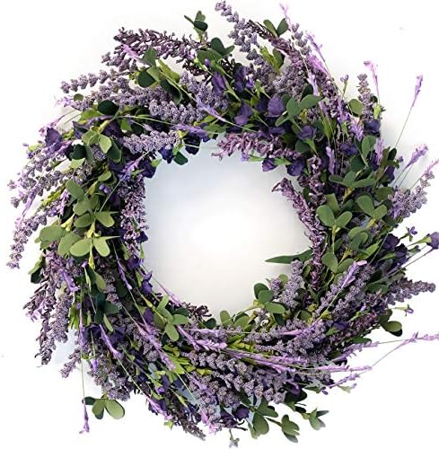 Bibelot 20 Inch Lavender Wreath Front Door Decor