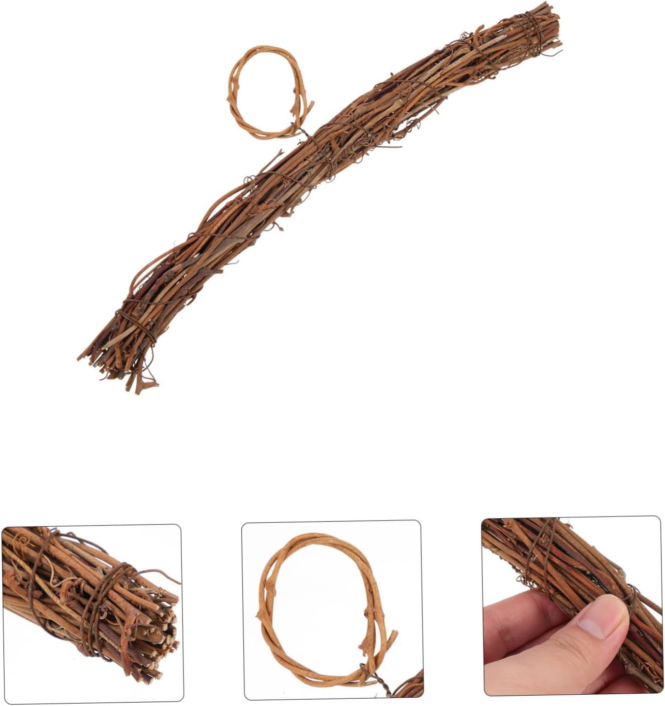 DIY Rattan Wreath Hanger with Wire Frame
