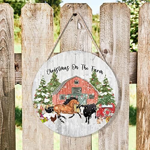 Farmhouse Door Hanger Decor 10x10in Wood Sign