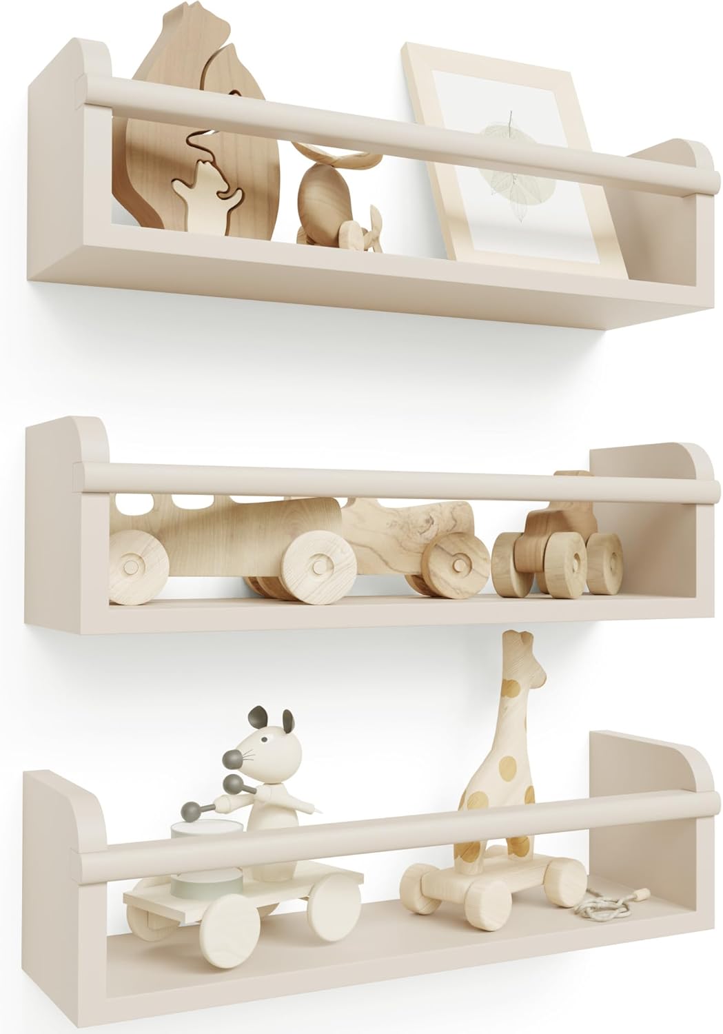 ZICOTO Decorative Nursery Bookshelves Set of 3