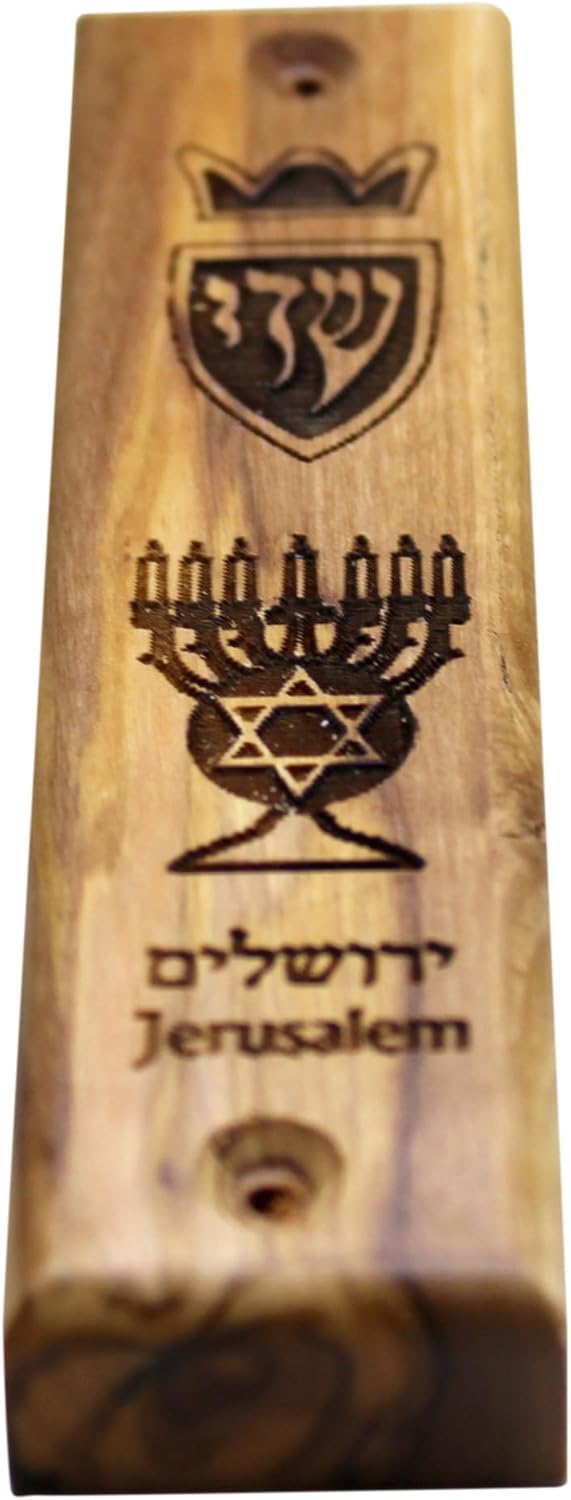 Handmade Olive Wood Mezuzah Case