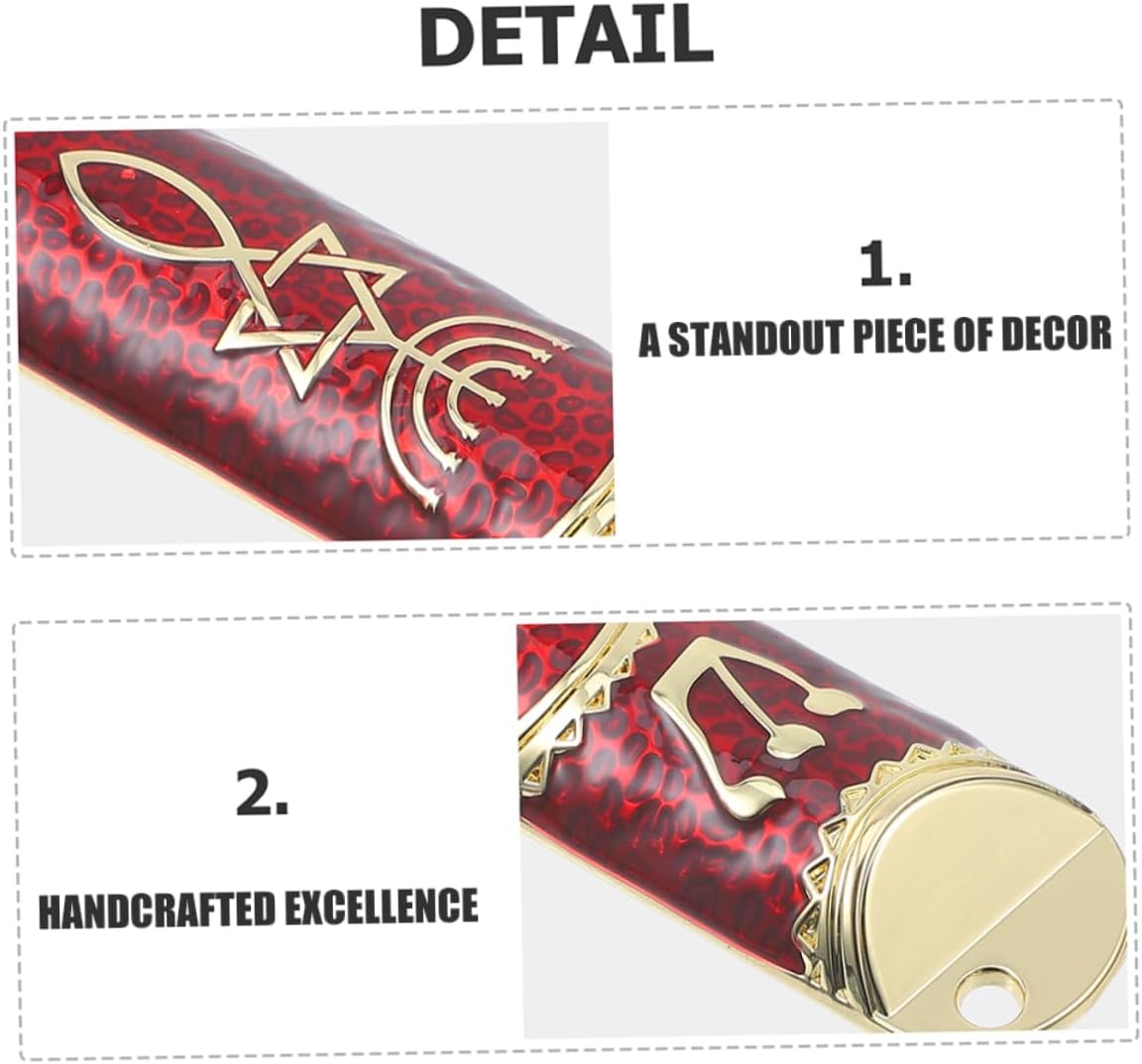 Ciieeo 2 Sets Metal Mezuzah Scroll Door Ornament