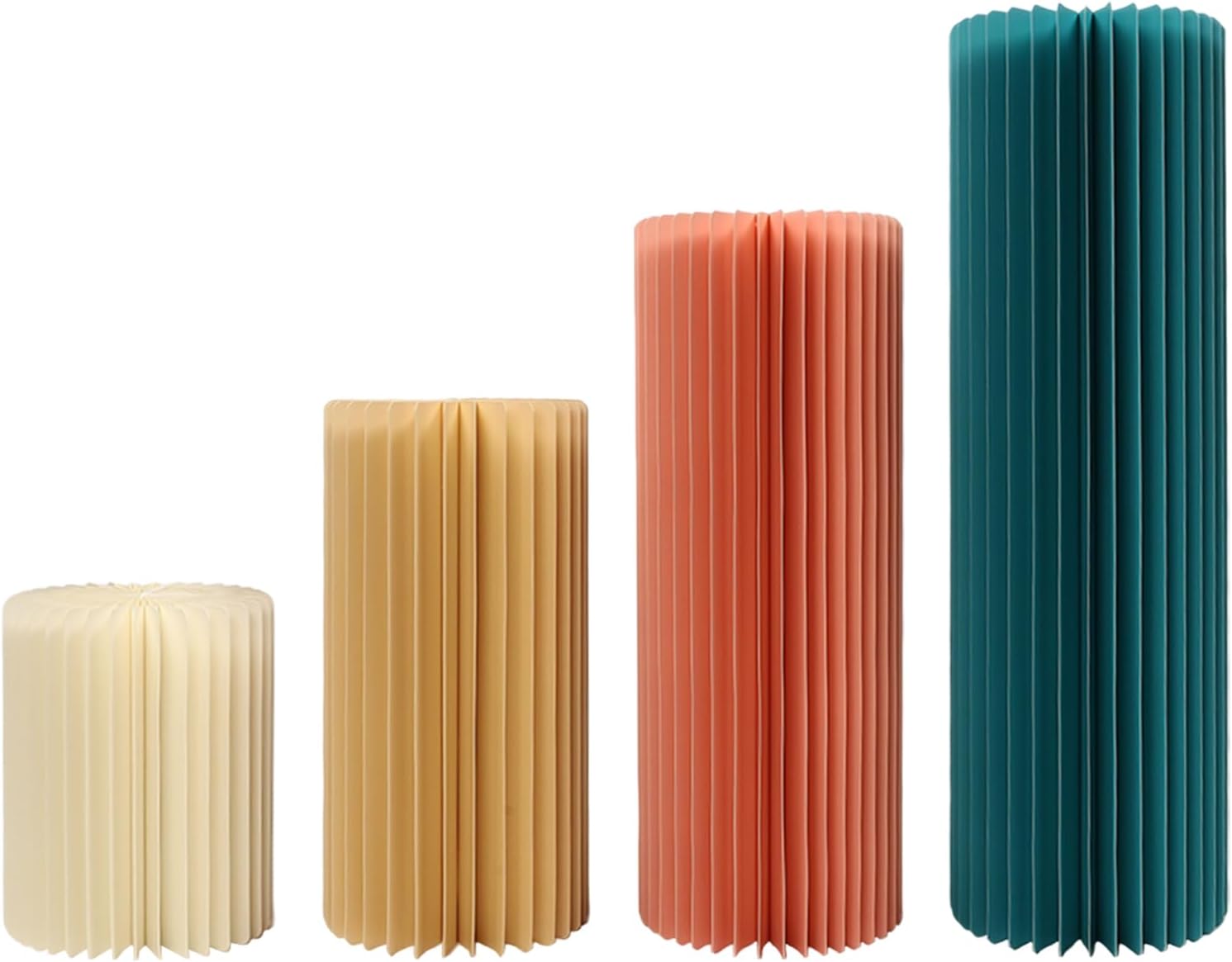 4PCS Light Pink Cylinder Pedestal Stand for Decorations