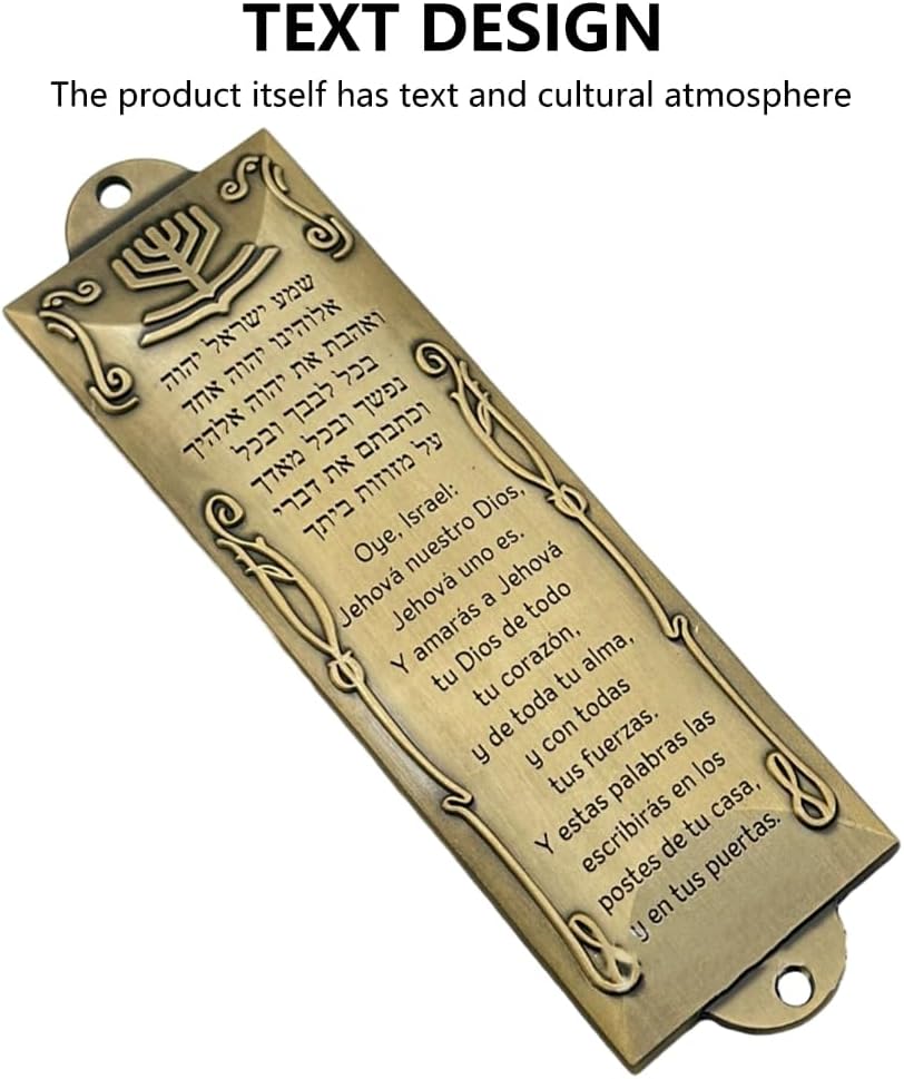 REDYY Door Plaque Spanish Style Antique Metal Mezuzah