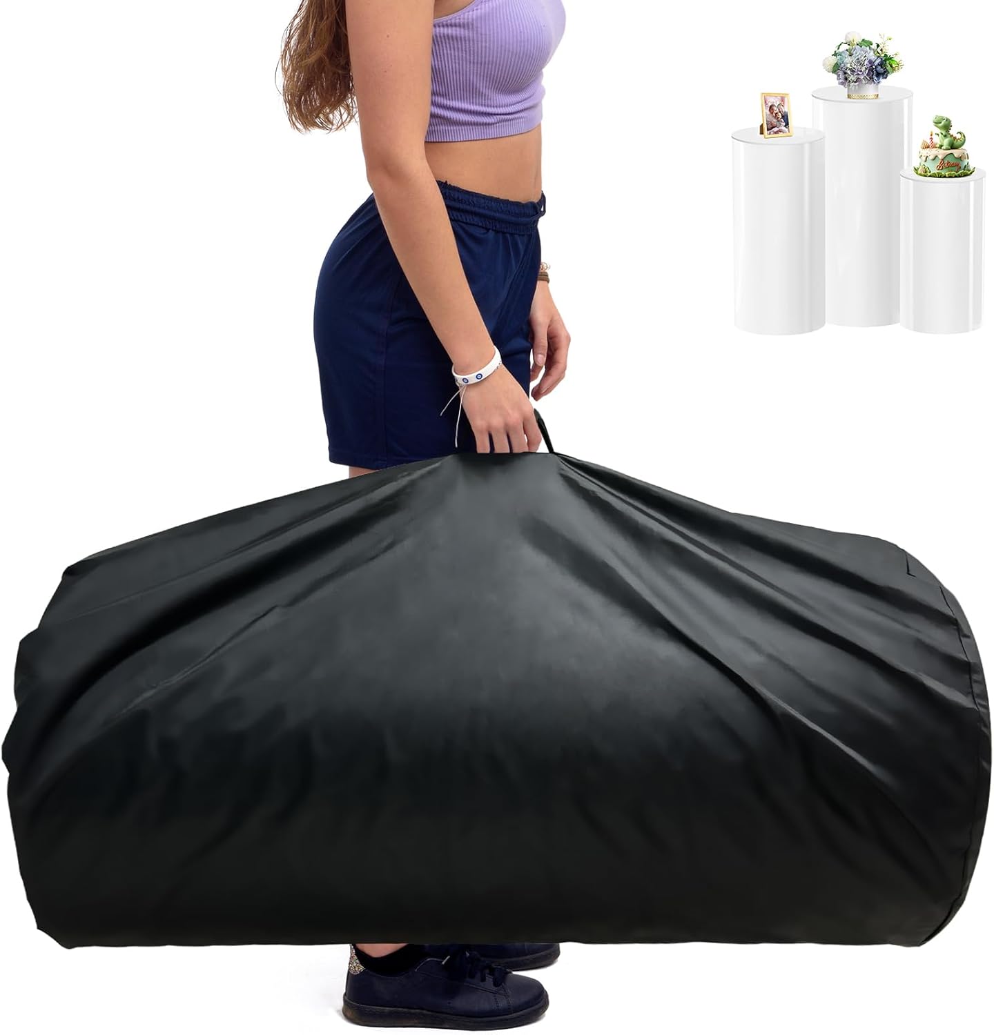 Waterproof Cylinder Pedestal Storage Bag Set of 3 and 5