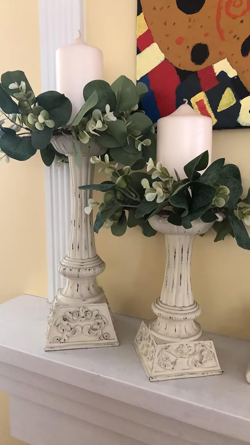 Artificial Eucalyptus Wreath 9 Inch Farmhouse Decor