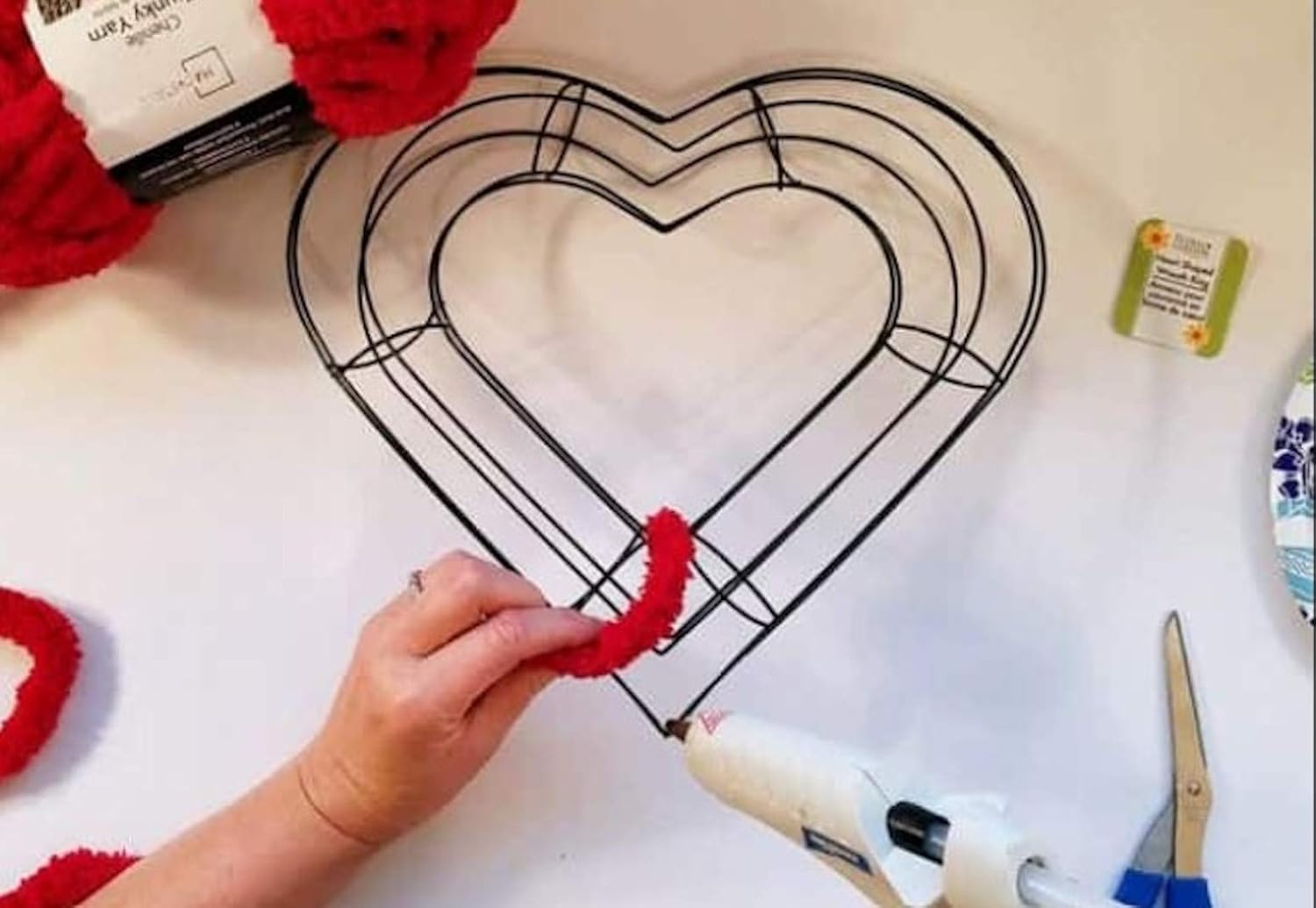 12 Inch Heart Shaped Wire Wreath Set of 2