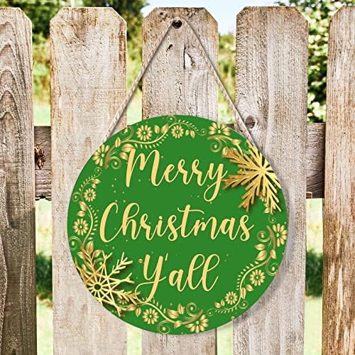 Christmas Gold Wreath Door Hanger Home Decor