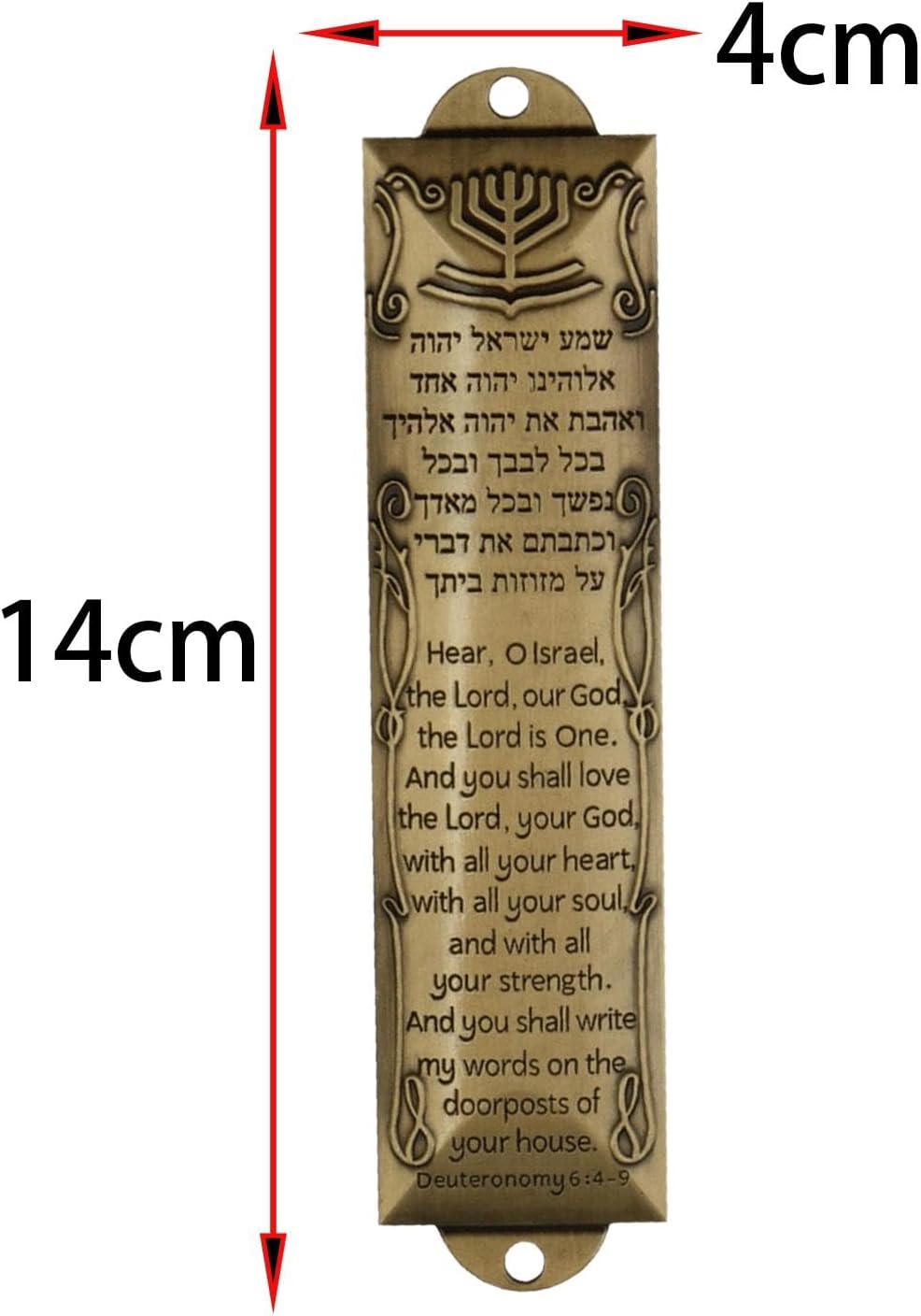 4X Sleek Mezuzah Door Ornament - Modern Jewish Decor