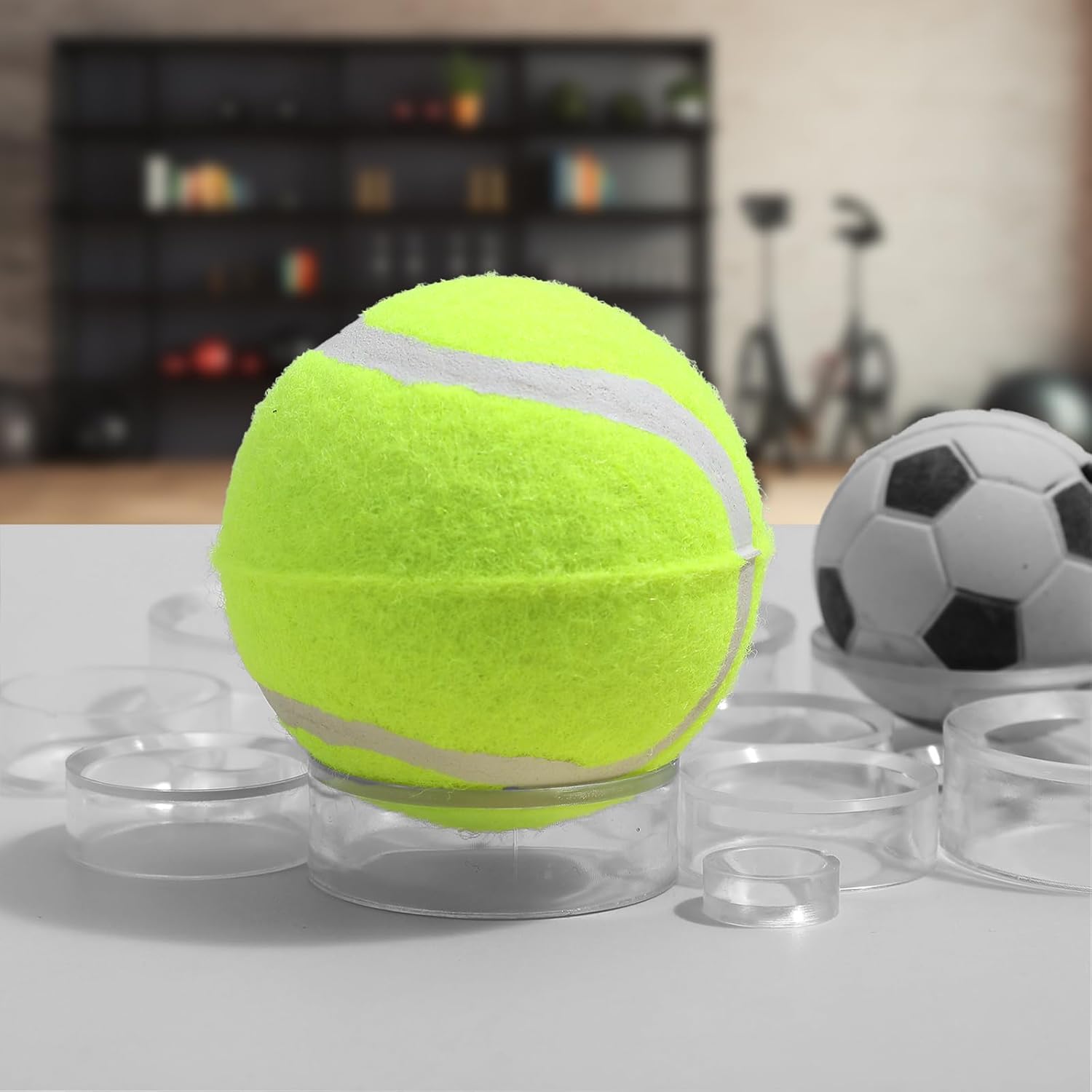 15 Pcs Clear Acrylic Baseball Ring Stand Holder Display Pedestals
