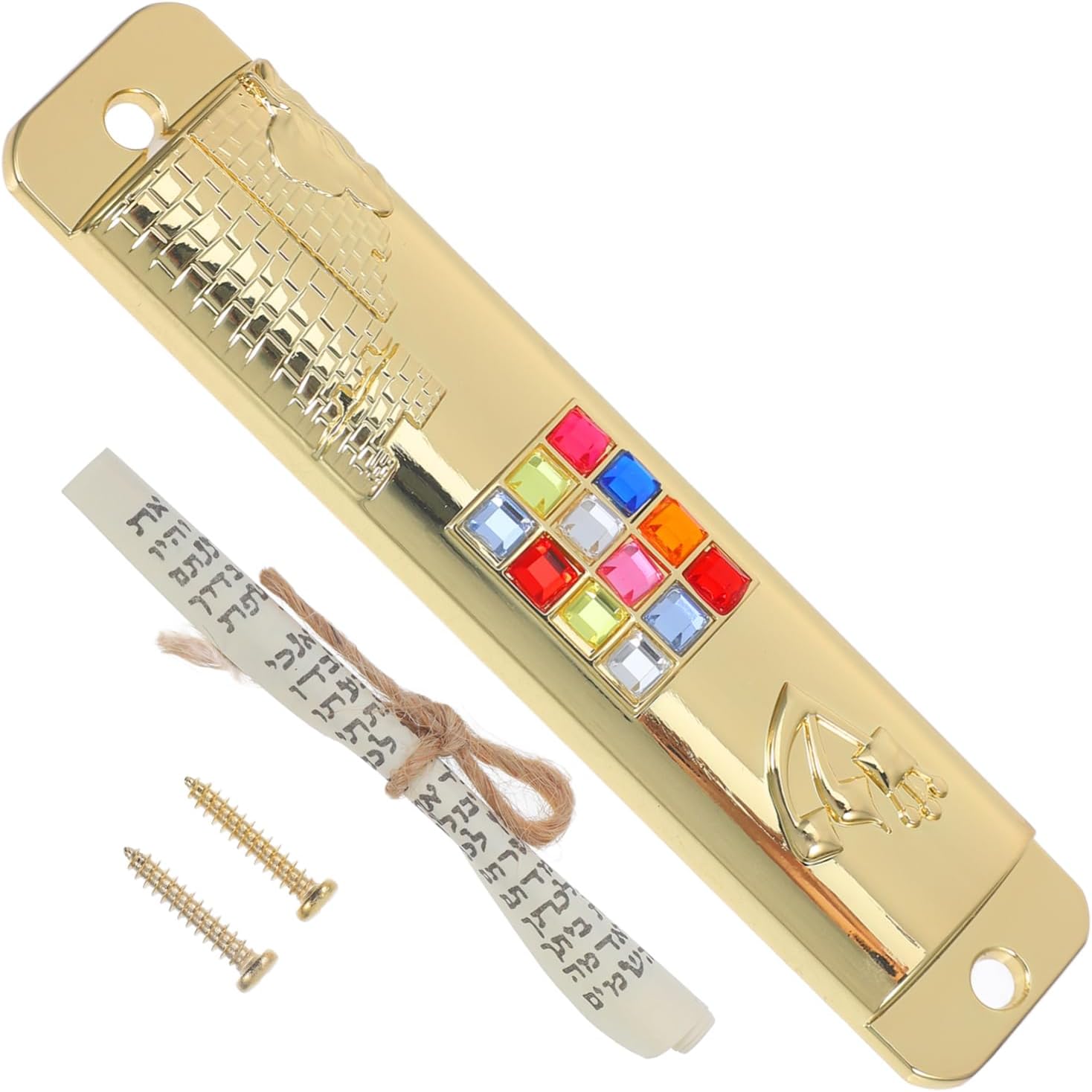 Kosher Mezuzah Scroll Door Decor Metal Frame