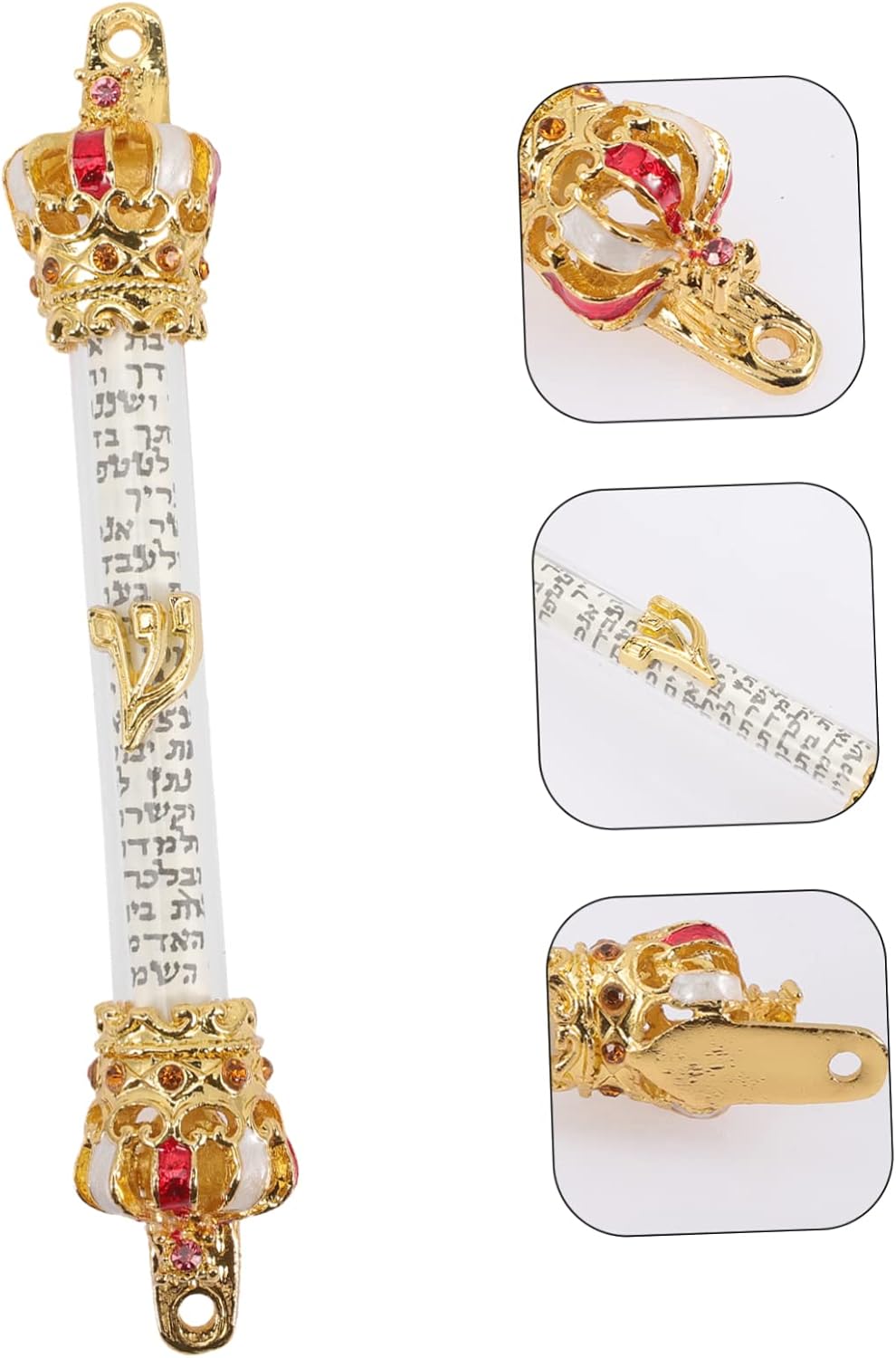 Ciieeo Metal Mezuzah Door Decoration Jewish Mitzvah Ornament