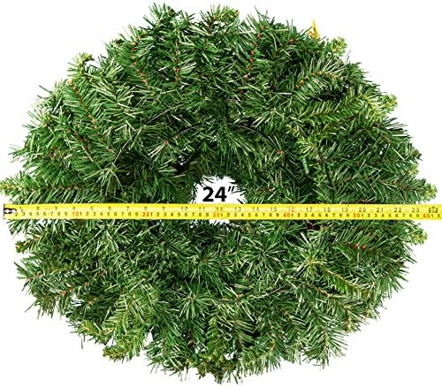 Christmas Wreath with Blue and Silver Ornaments on 30 Inch Easel Stand