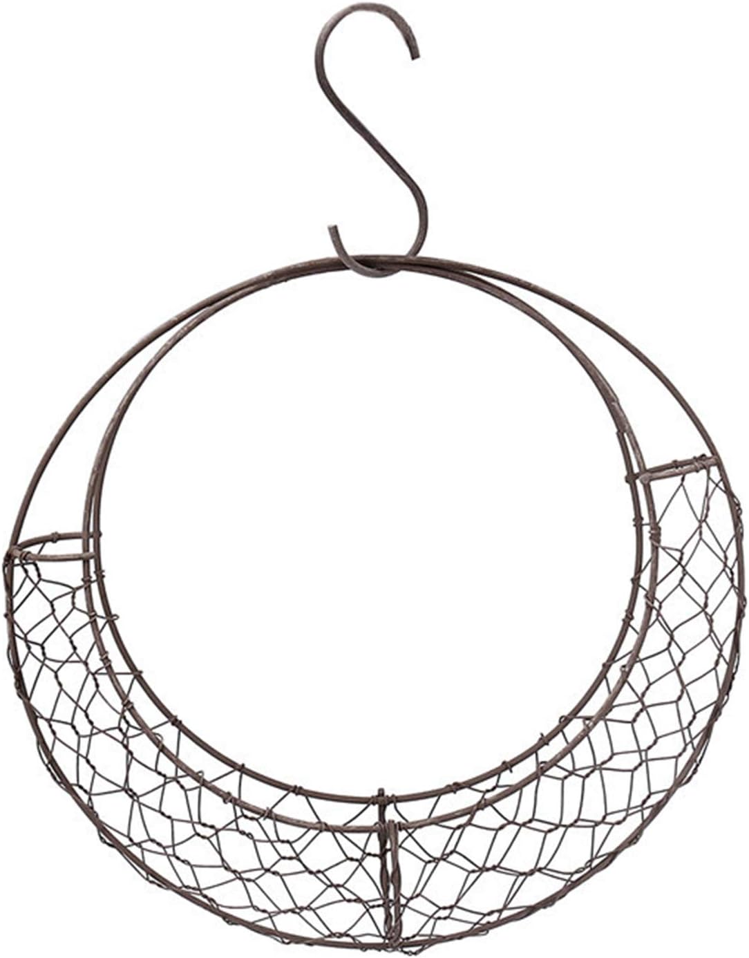 Moobom Wire Wreath Frame Hanger with Hook for Home Garden