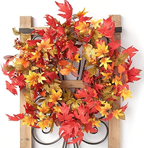 Idyllic 20 Inch Fall Wreath for Front Door