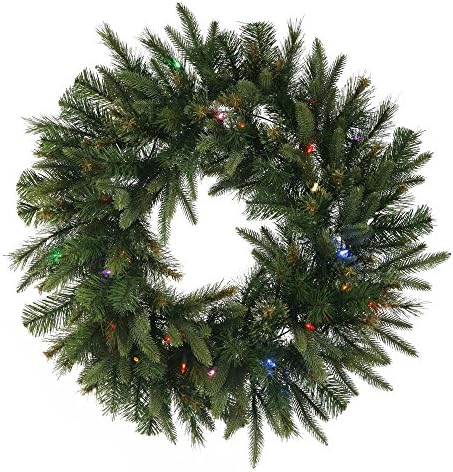 Vickerman 42 Inch Cashmere Artificial Christmas Wreath with LED Lights
