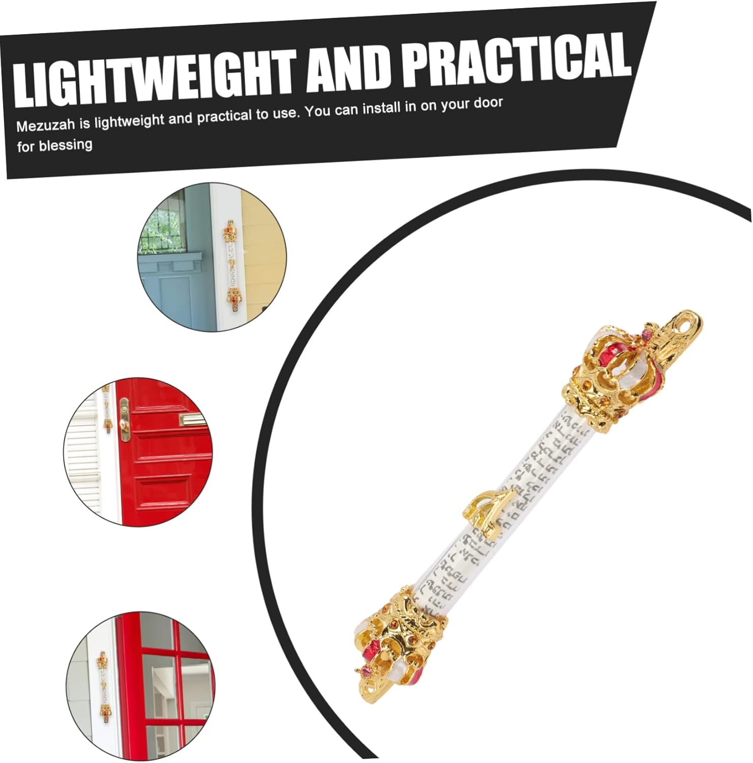 HEALLILY Delicate Metal Mezuzah Door Decor