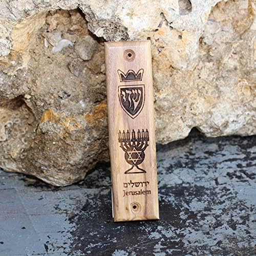 Handmade Olive Wood Mezuzah Case