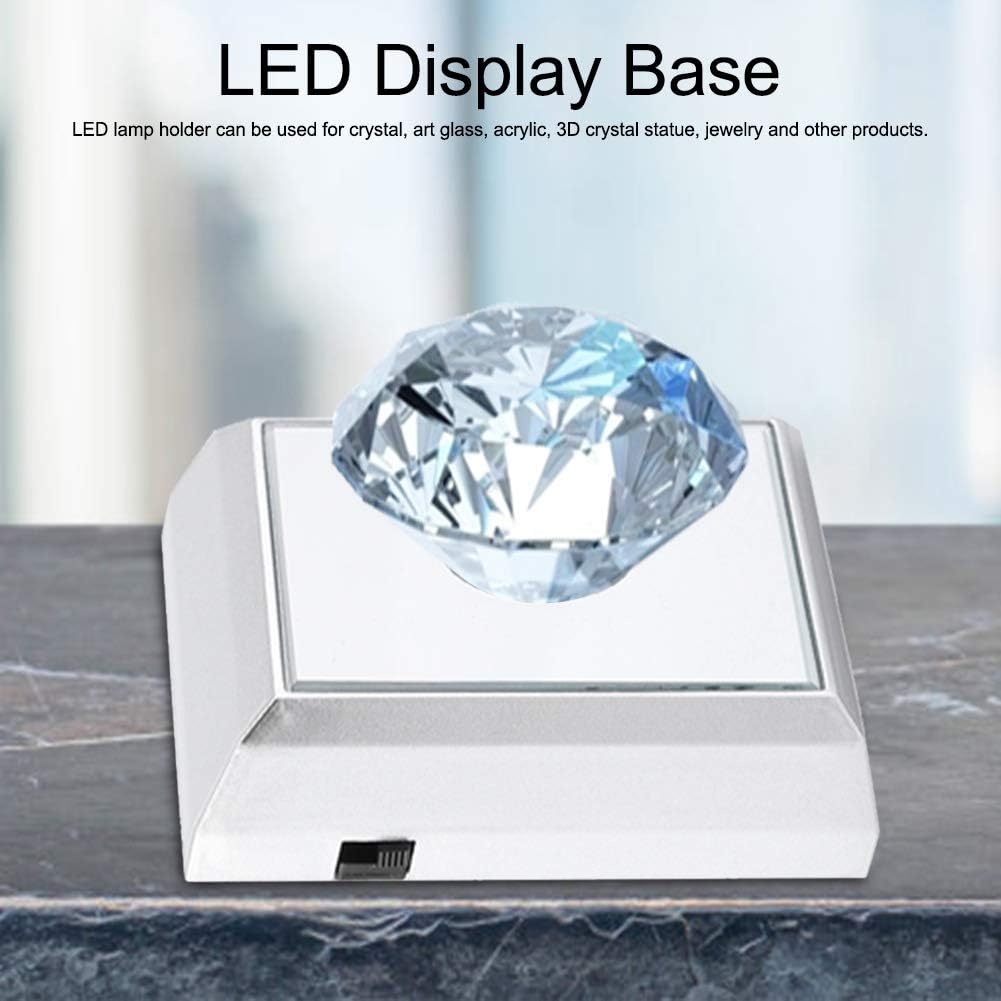 Gegoup LED Light Base Display Stand for Crystal Glass Acrylic Statue